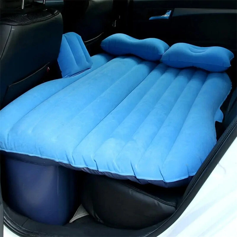 (image for) 138x85cm Car Air Inflatable Travel Mattress Back Seat Bed Multifunctional Sofa Air Bed Pillow With Air Outdoor Camping Mat